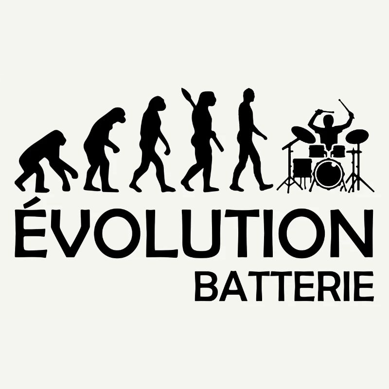 évolution batterie / cadeau humour batteur