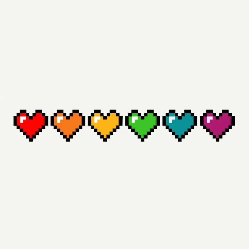 Pride Pixel Hearts