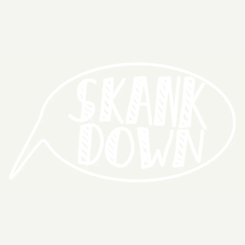 Skank vers le bas bulle de discours