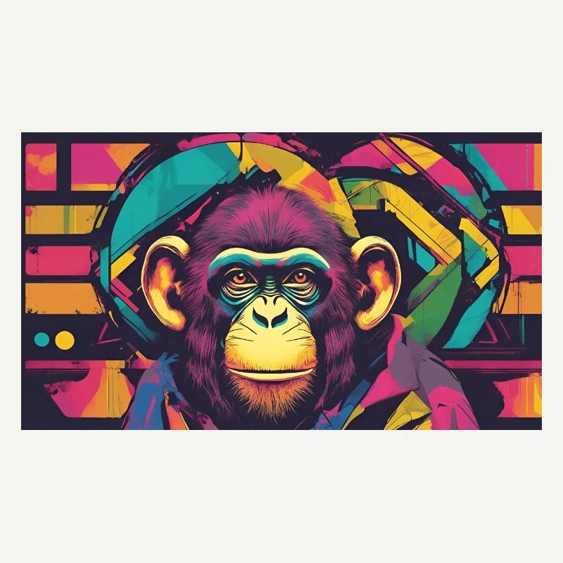 Pop Art Chimpanzee