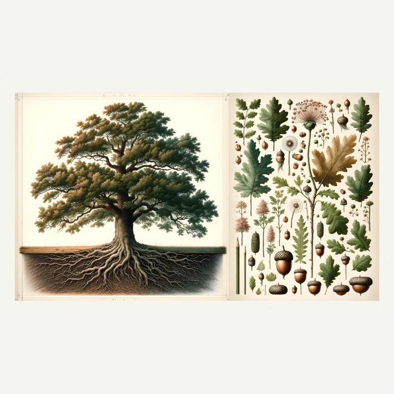 Oak Tree Botanical