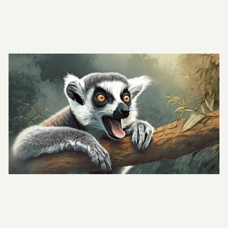 Cute animals chilling – ring-tailed lemur