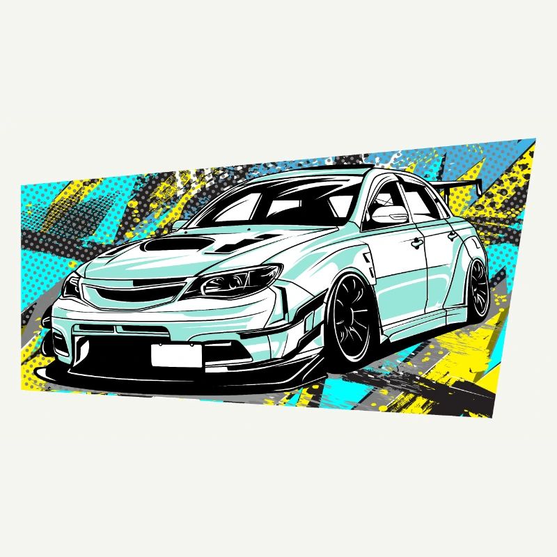Car comic style