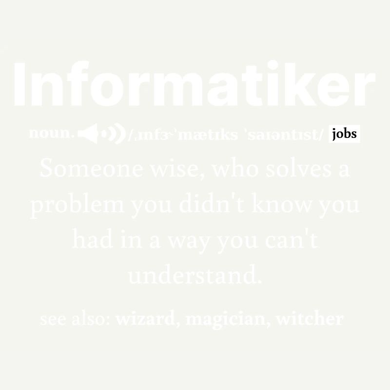 IT Informatik Informatiker Computerarbeit Geschenk
