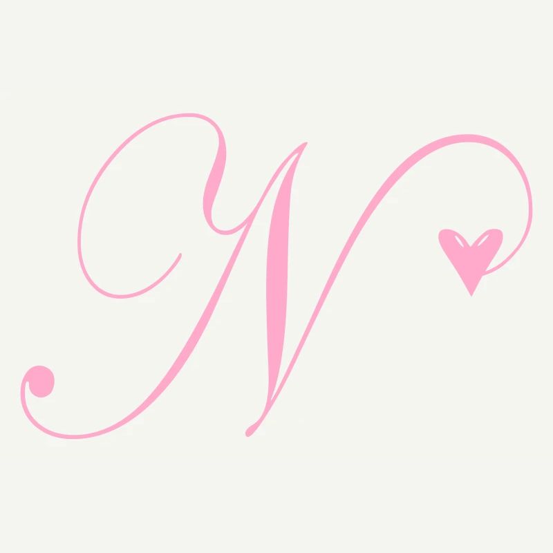 Monogramm N Herz Ranke
