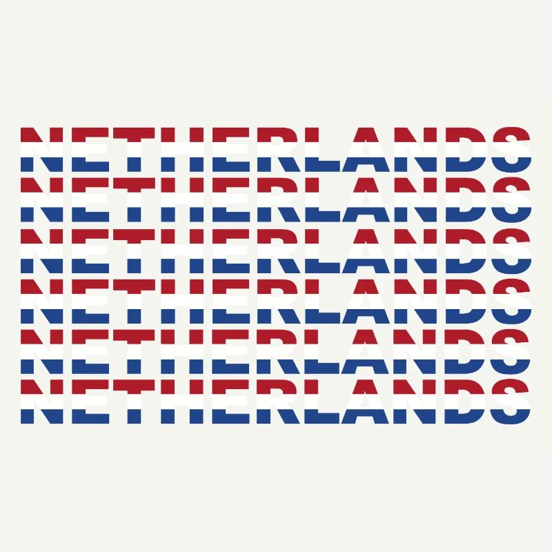 Texte des Pays-Bas dans les couleurs du drapeau