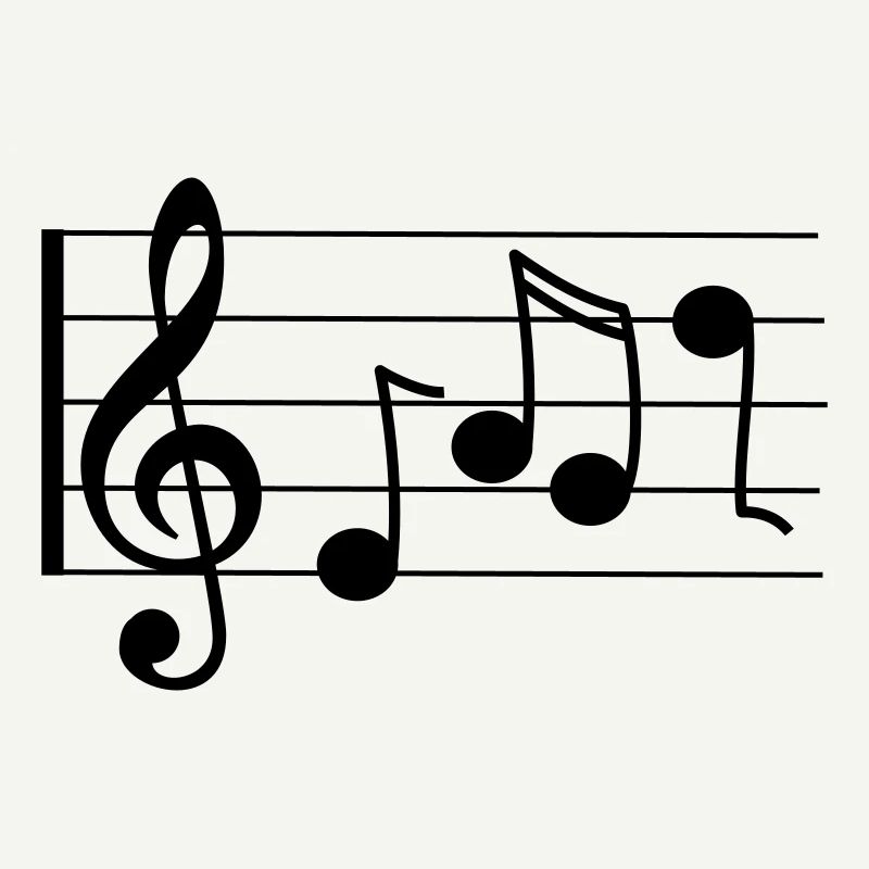Treble staff with notes
