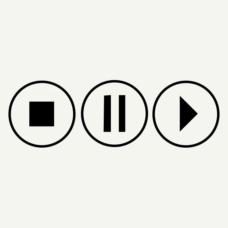 play musik stop pause Geschenk Statement Party
