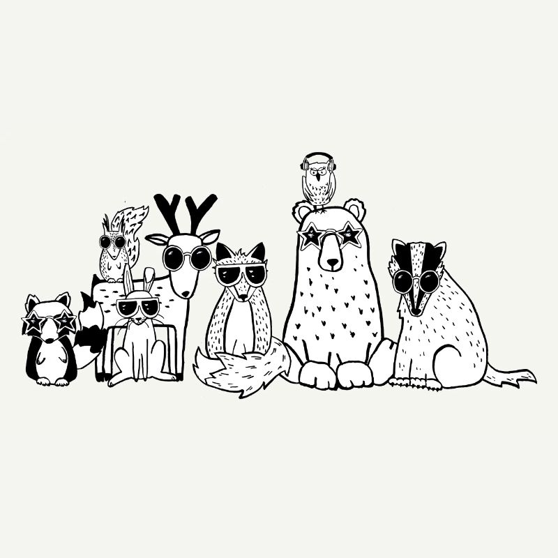 Des animaux cool de la forêt
