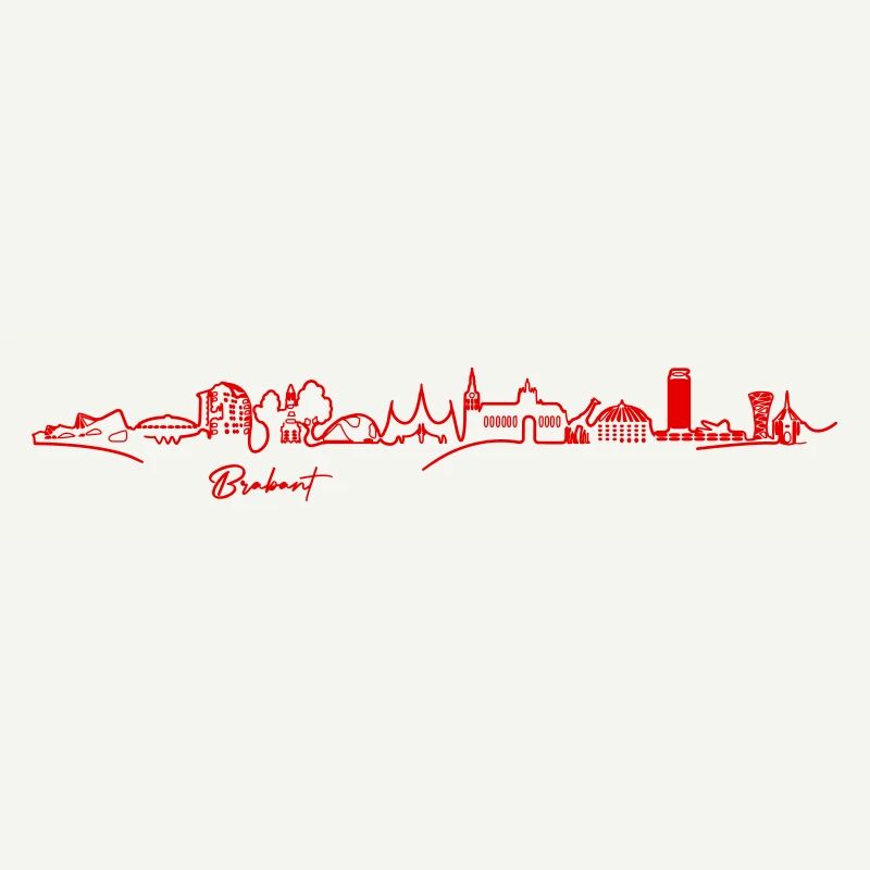 Skyline Brabant - ROUGE (Multi Color Vector)