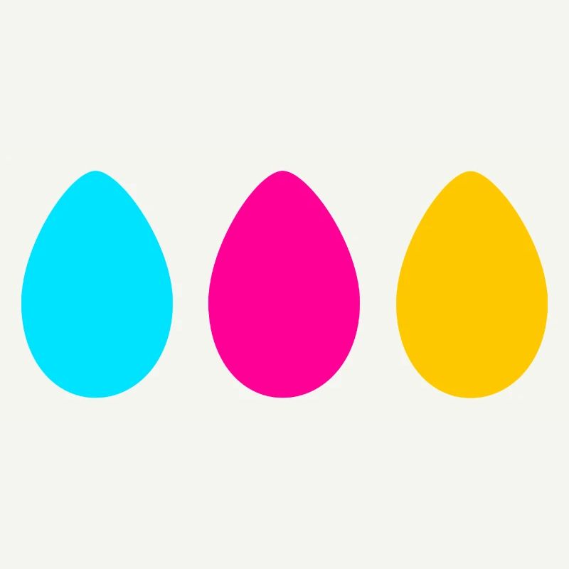 Three Easter eggs