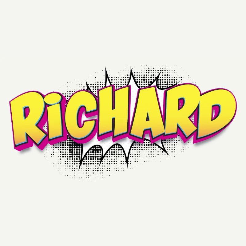 Richard Benutzerdefinierter Name Comic-Buch-Stil Pop-Art,