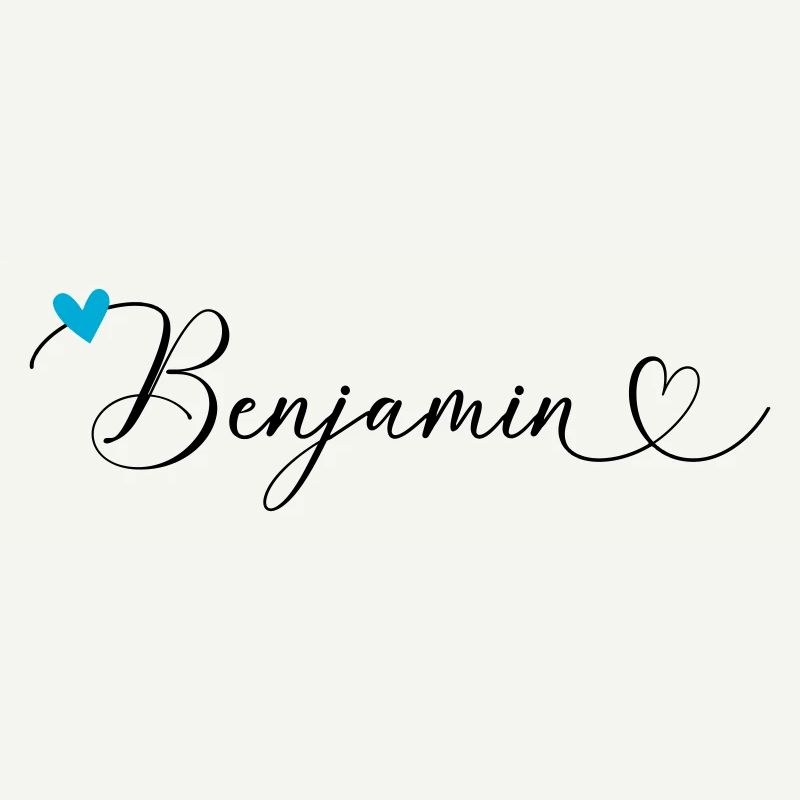 Benjamin Last name First name Calligraphy heart