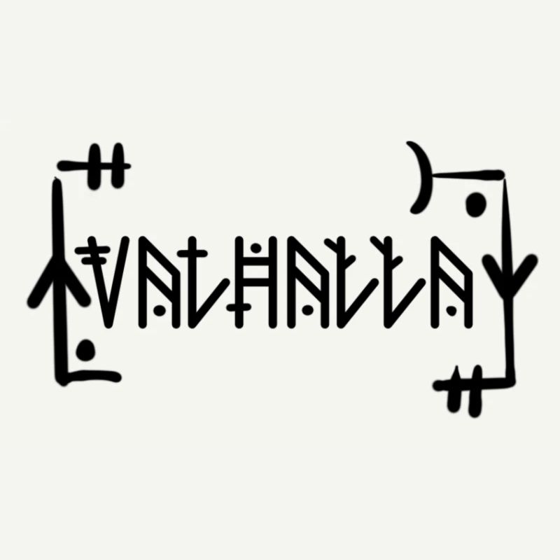 Valhalla Wikinger Runen Design