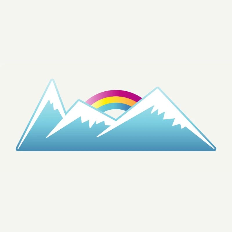 Berge Schnee Regenbogen Winter Ski