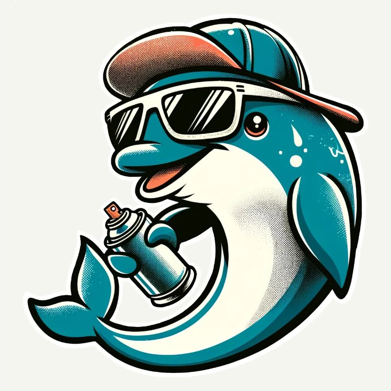 Dolphin Graffiti Sprayer Spray Can