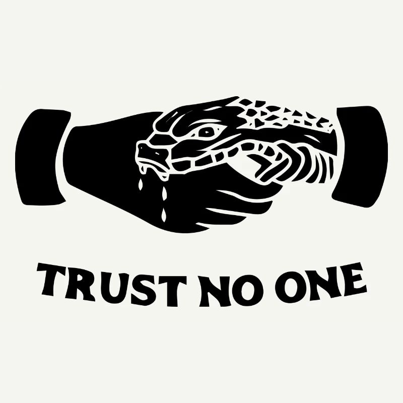 Trust No One Schlange Geschenk Idee