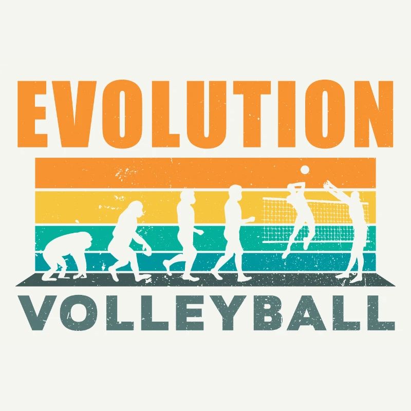 Volleyball Player Sport Retro Evolution