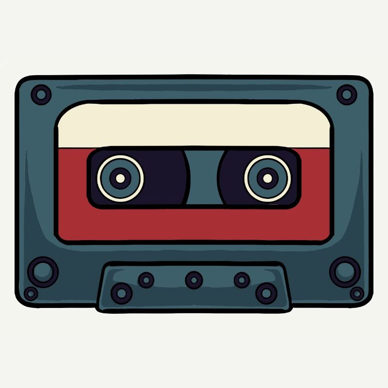 Retro Cassette Audio Tape