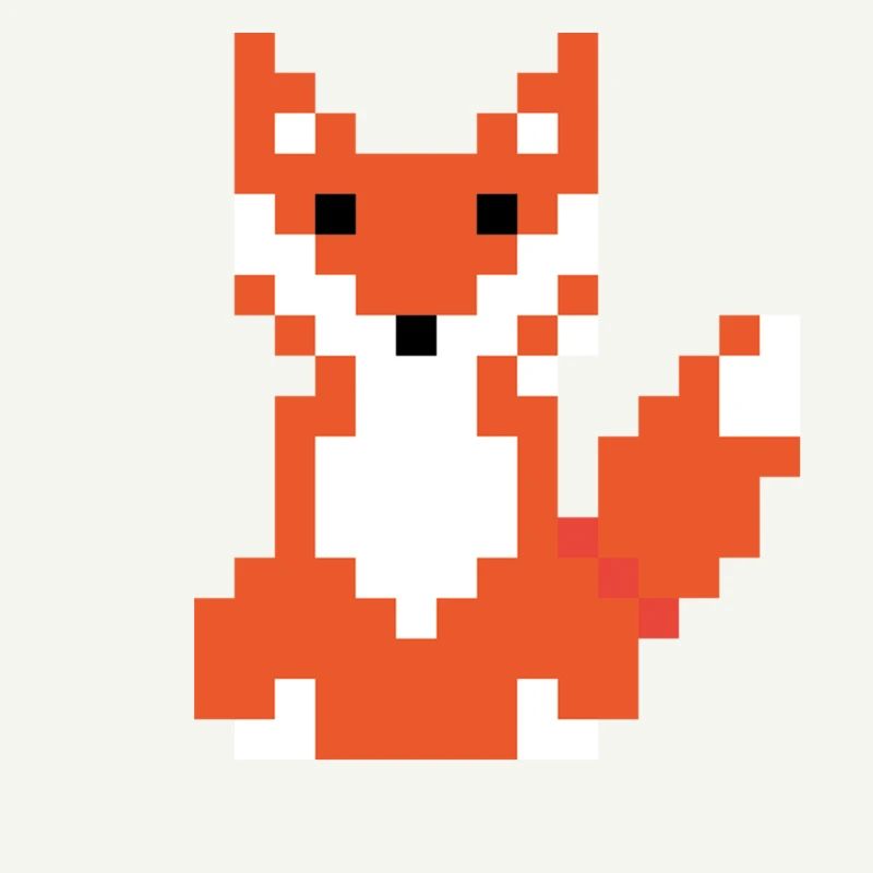 Roter Fuchs Pixel Art