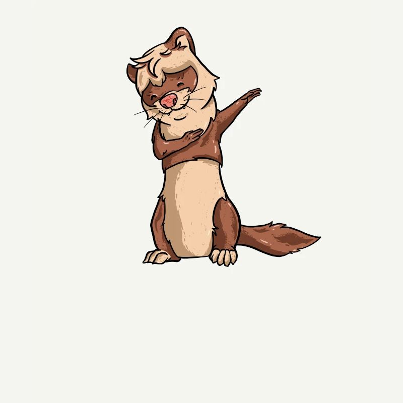 Dabbing Ferret - Funny Cute Dab Dance Pet