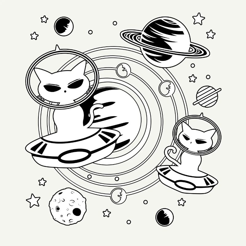 Alien Cat Cat Aliens Ufo Funny Gift Saying