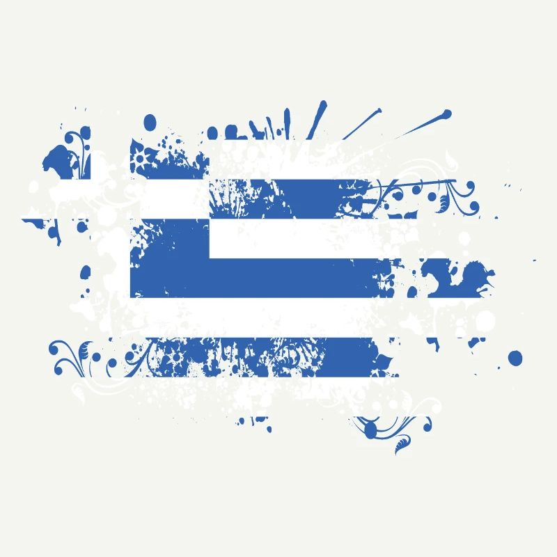 Grèce Drapeau Des taches Athènes Crète Kos Hellas