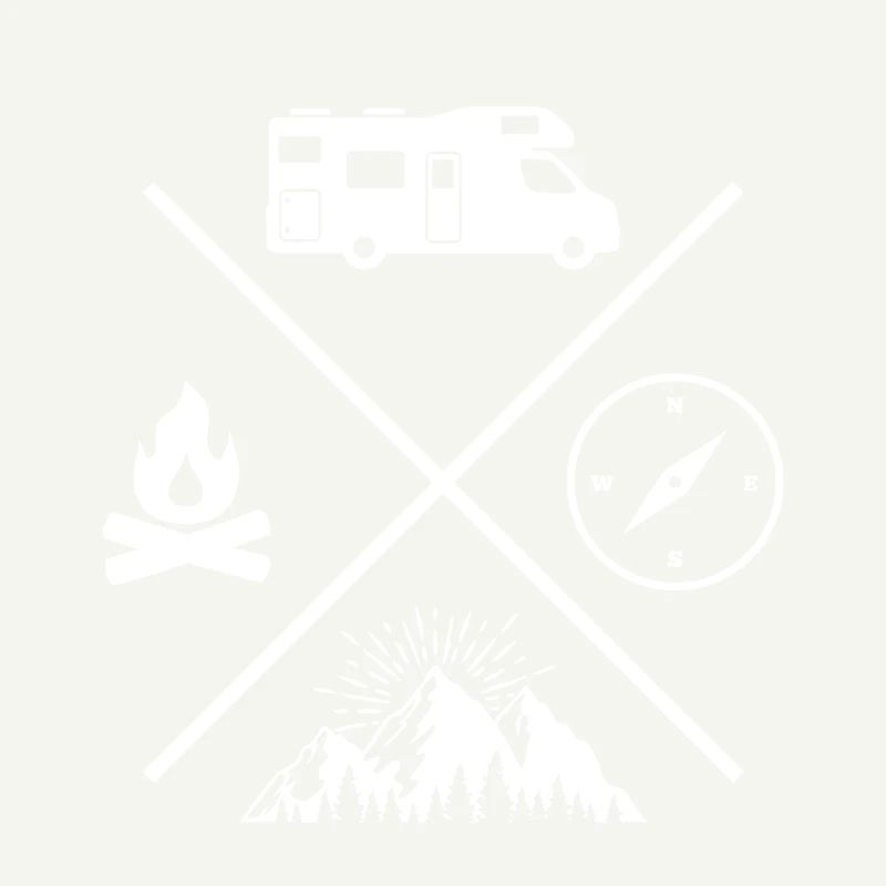 camping motorhome campfire compass camping