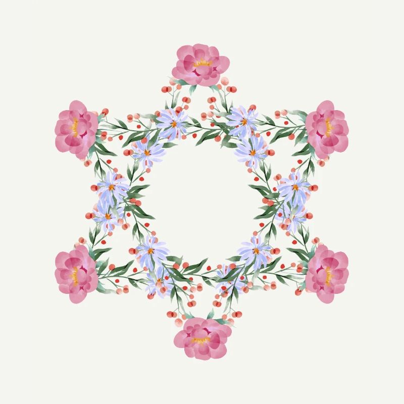 Fleurs de l'étoile de David juive