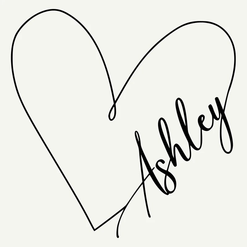 Ashley Name Heart Line