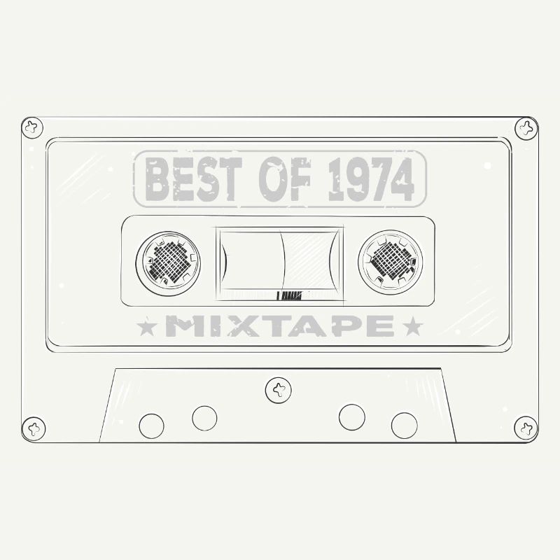 1974 Geburtstag Mixtape Kassette Retro