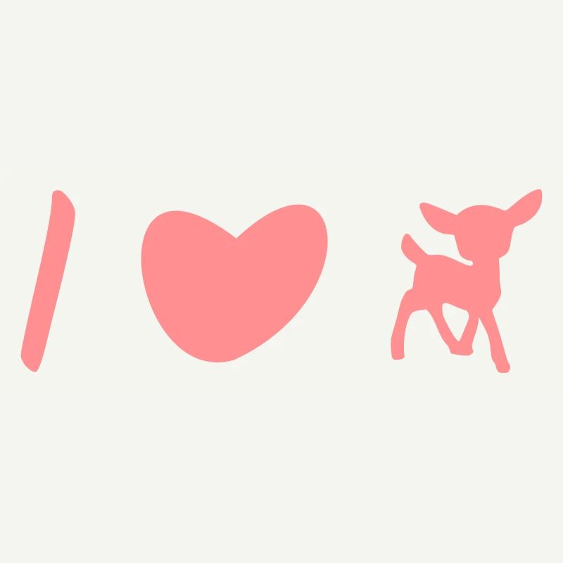 ★ Couleurs de conception modifiables ★ J'aime les faons