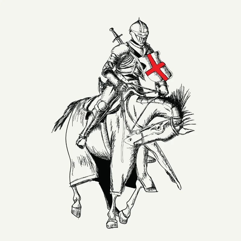 Knight - Crusader - Knight shield - Sword
