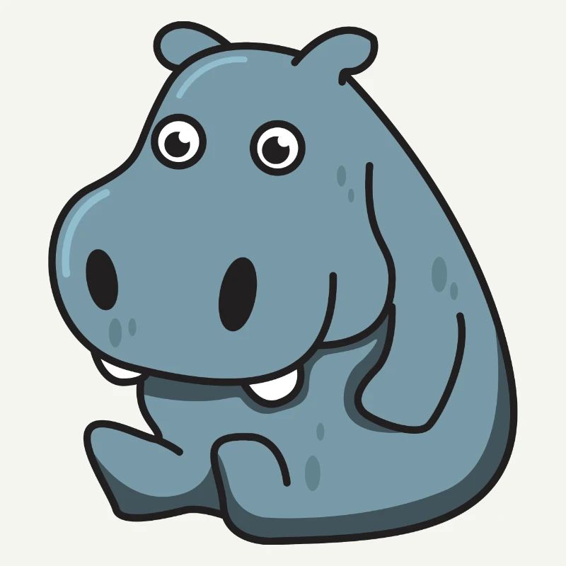 Nilpferd Geschenk Hippo Tier comic niedlich Kind