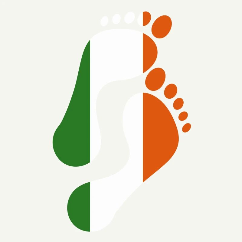 Irlande Empreinte drapeau