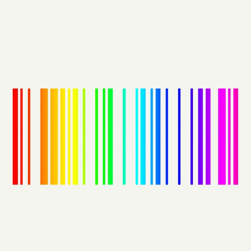 Regenbogen Barcode bunt Geschenk Idee
