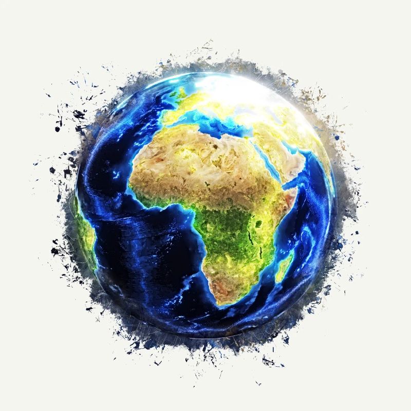 Monde Globe brillamment brillant