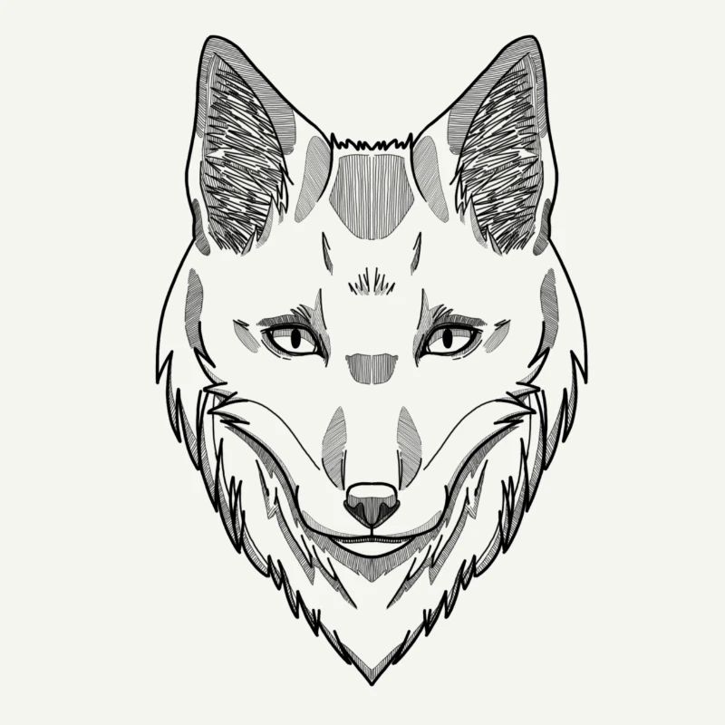 Fox head black