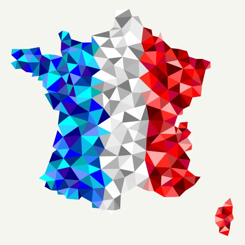 France de style diamant low poly