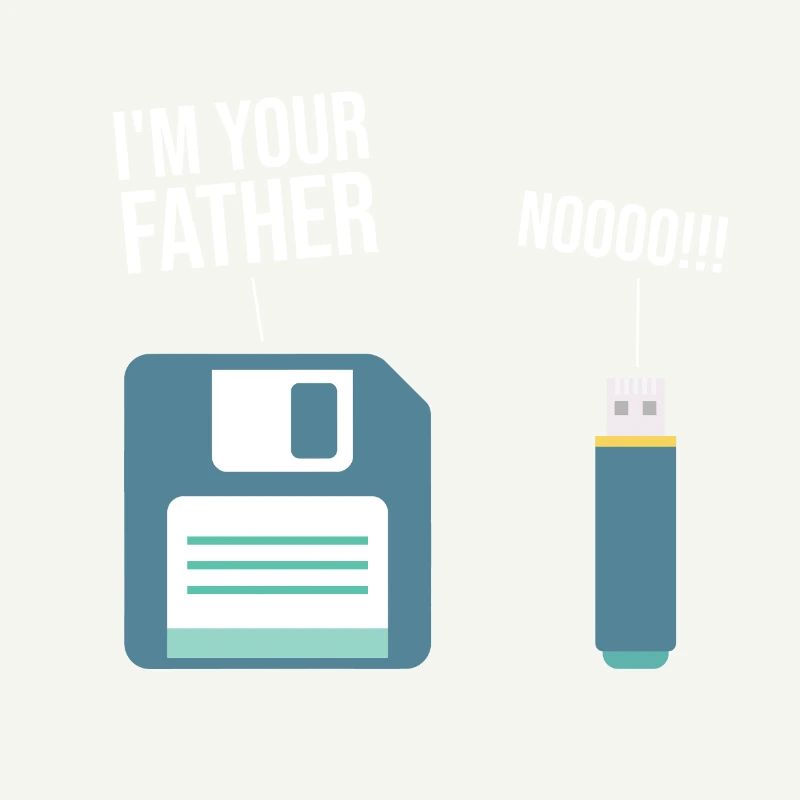 Funny 90's Floppy Disk Computer USB