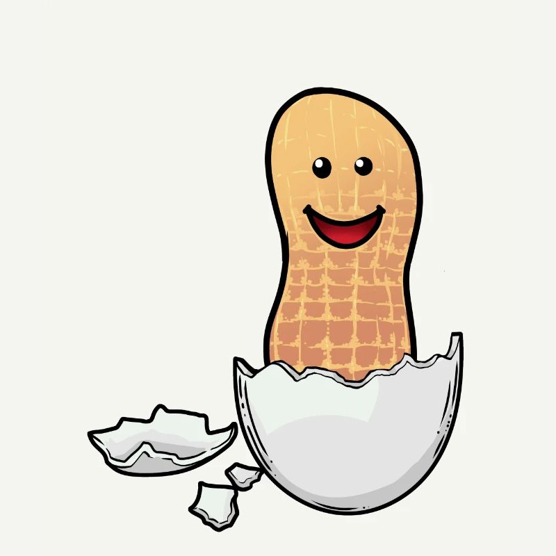 Peanut Baby EggShell Fantasy Happy Easter Egg