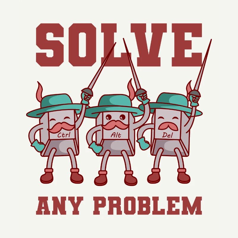 IT Admin Ctrl + Alt + Del Keyboard Life Motto Cool