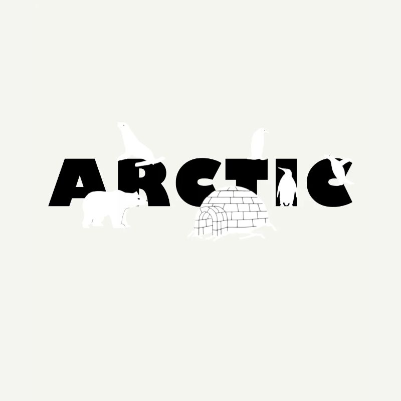 Arktis Design ARCTIC mit Iglu Eisbär Robbe Pinguin