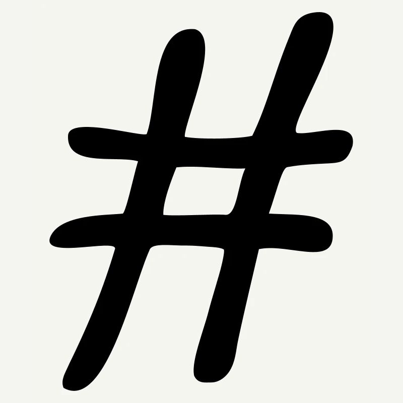 Hashtag symbol design