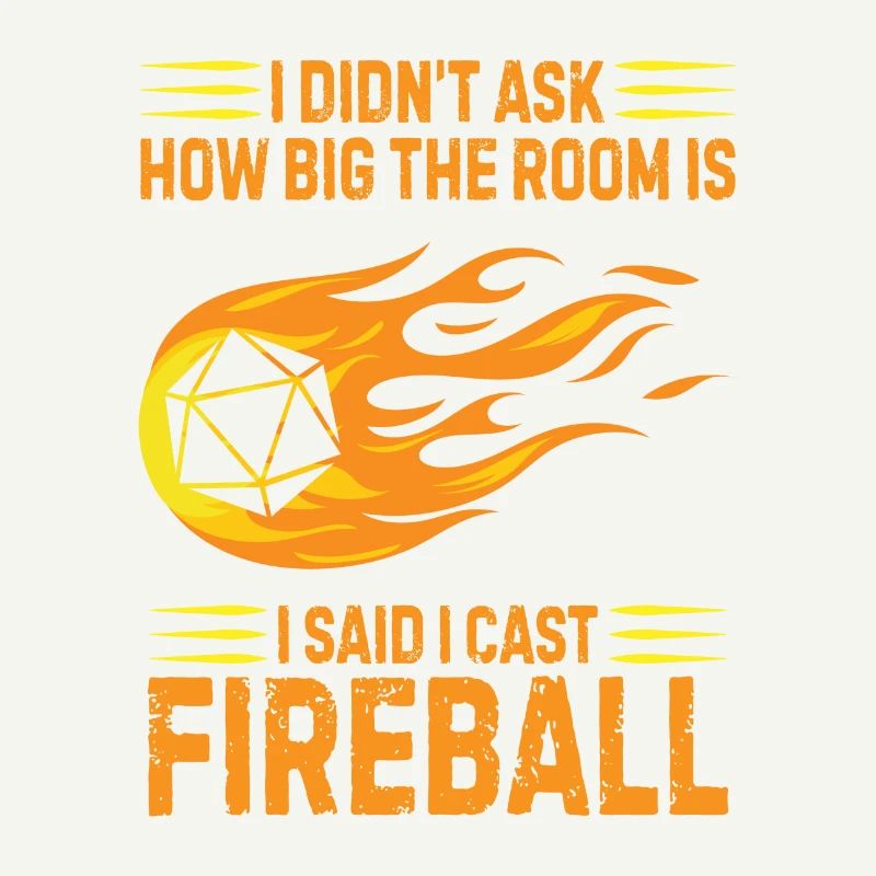 Boule de feu cadeau nerd disant blague