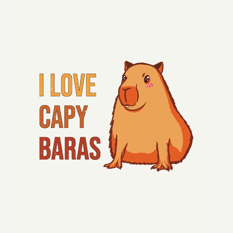 Capybara Capybara Retro I Love Capybaras