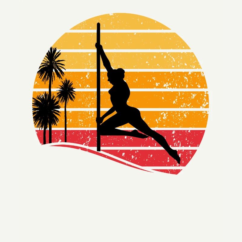 Pole Dancing - Sunset Pole Dance Silhouette