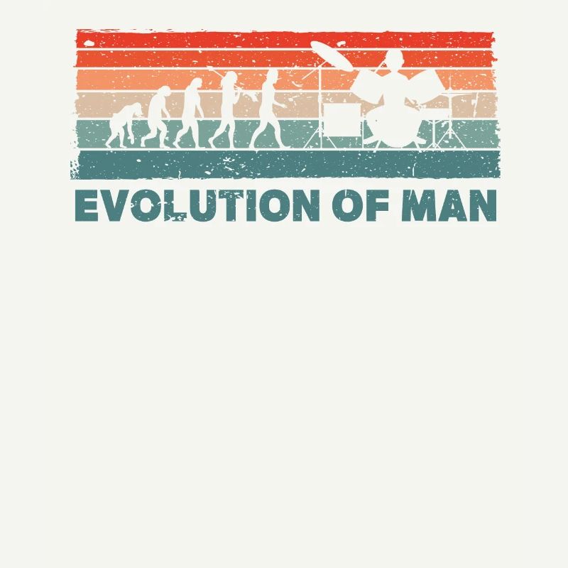 Retro Schlagzeuger Evolution Drummer