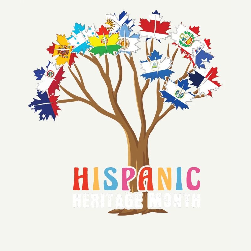 Tree Flags Hispanic Heritage Month