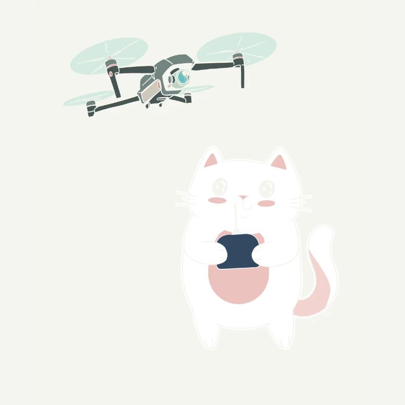 Quadcopter Drone Pilot Cat Drone Pilot